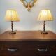 Paire de lampes vintage en bois tourné