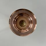 Vintage modernist chandelier, copper and glass, France 1930