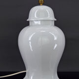 White porcelain lamp by Pillivuyt, Japonisme, France, circa 1970