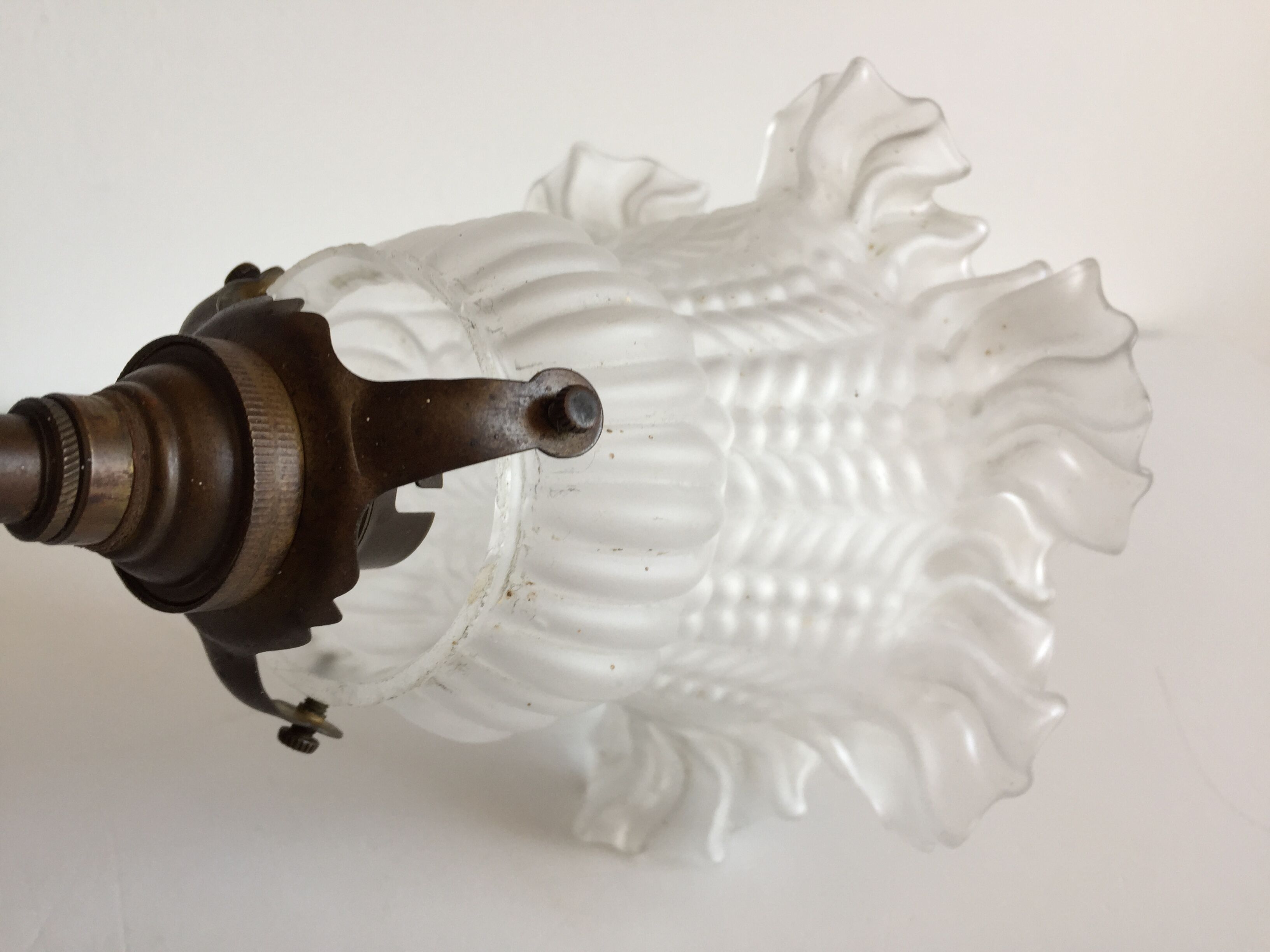 Porcelain and brass sconce