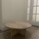 Table basse ronde en travertin, Italy, 1970s
