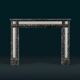 Nineteenth century French fireplace surround in grey St Anne and statuary marble