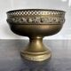 Vintage brass footed bowl, Italian decoration.