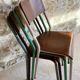 Set of 4 mismatched old school style chairs