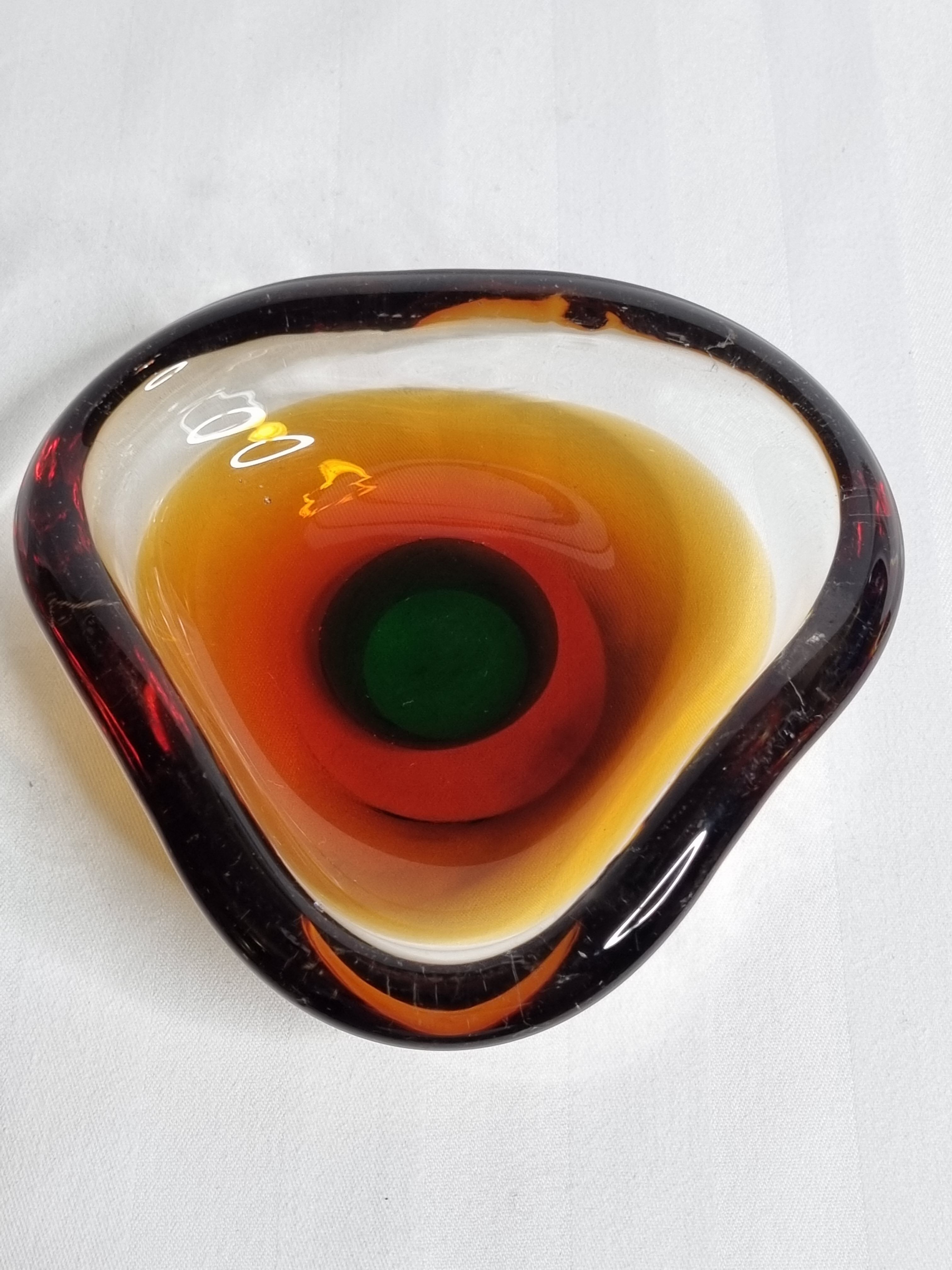 Vide poche Sommerso en verre de Murano, Italie années 60-70