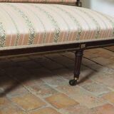 Antique French Empire Style Sofa and Chairs: Pink Satin Furniture Set