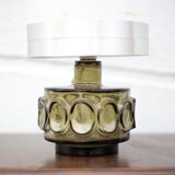 Vintage lamp, glass lamp signed Robert de Schuytener, bedside lamp, table lamp