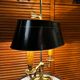 Empire style bouillotte lamp in brass and green sheet metal - Electricity