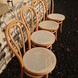 4 bistro chairs beech light