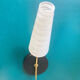 Pair of brass wall sconces and tulips in white glass rosette fixing metal vintage metal