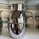 2 Hermès insulated jugs in chrome metal and covered leather.