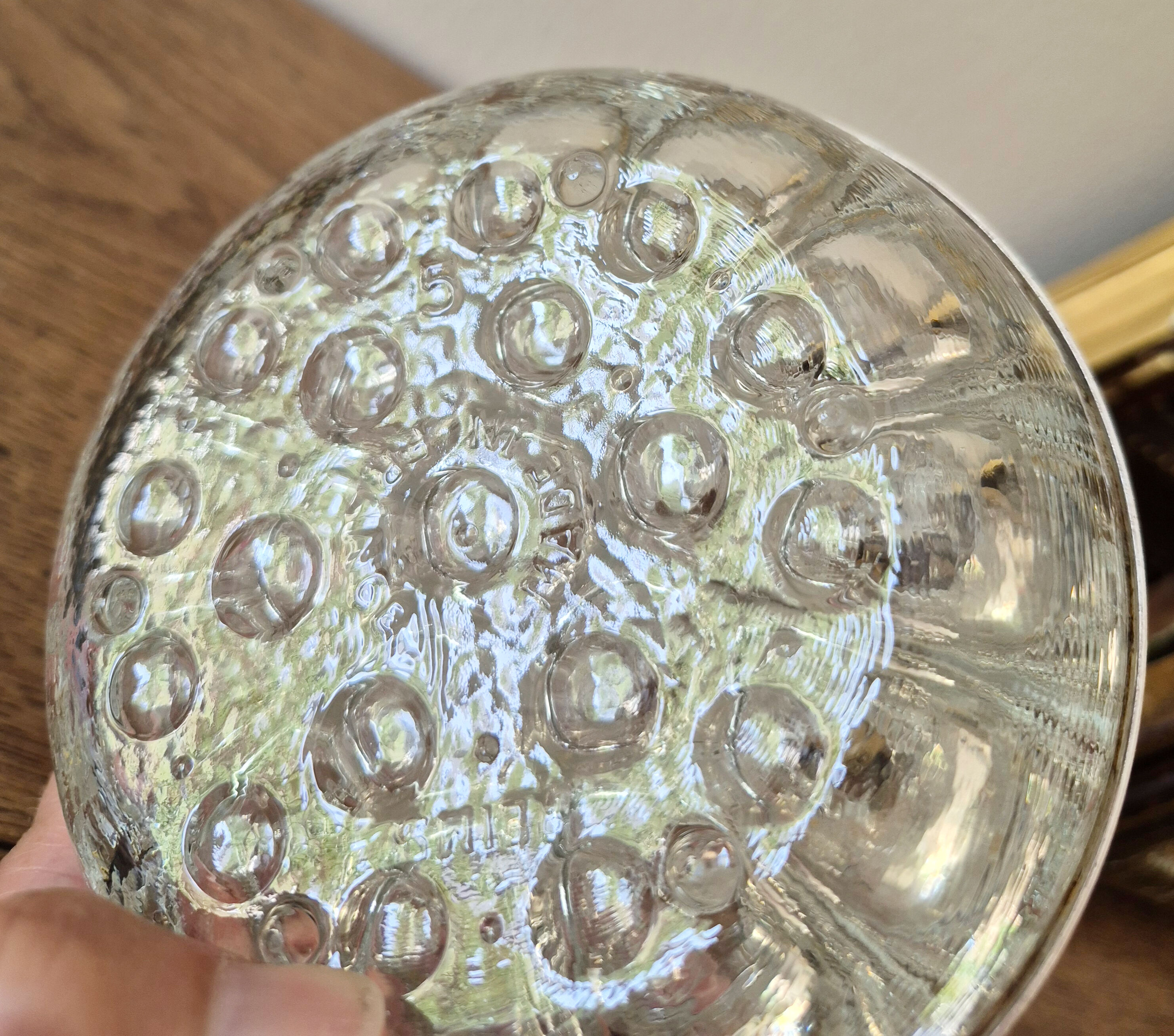 Antique glass and silver-plated flower holder
