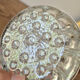 Antique glass and silver-plated flower holder