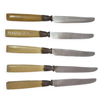 Bakelite handle knives, early 20th century