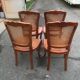 Lot de 4 chaises cannées