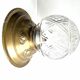 Scandinavian Art Deco Ceiling Lamp in Brass & Glass