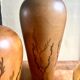 Pair of wooden vases