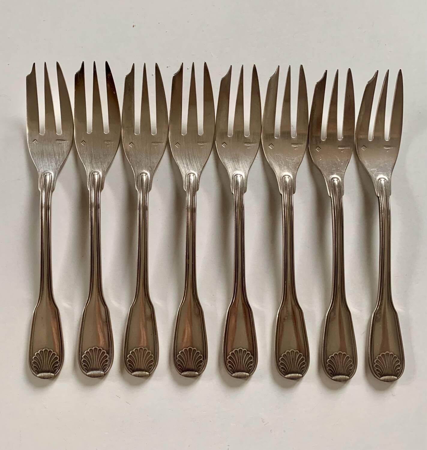 8 small Argental goldsmith forks