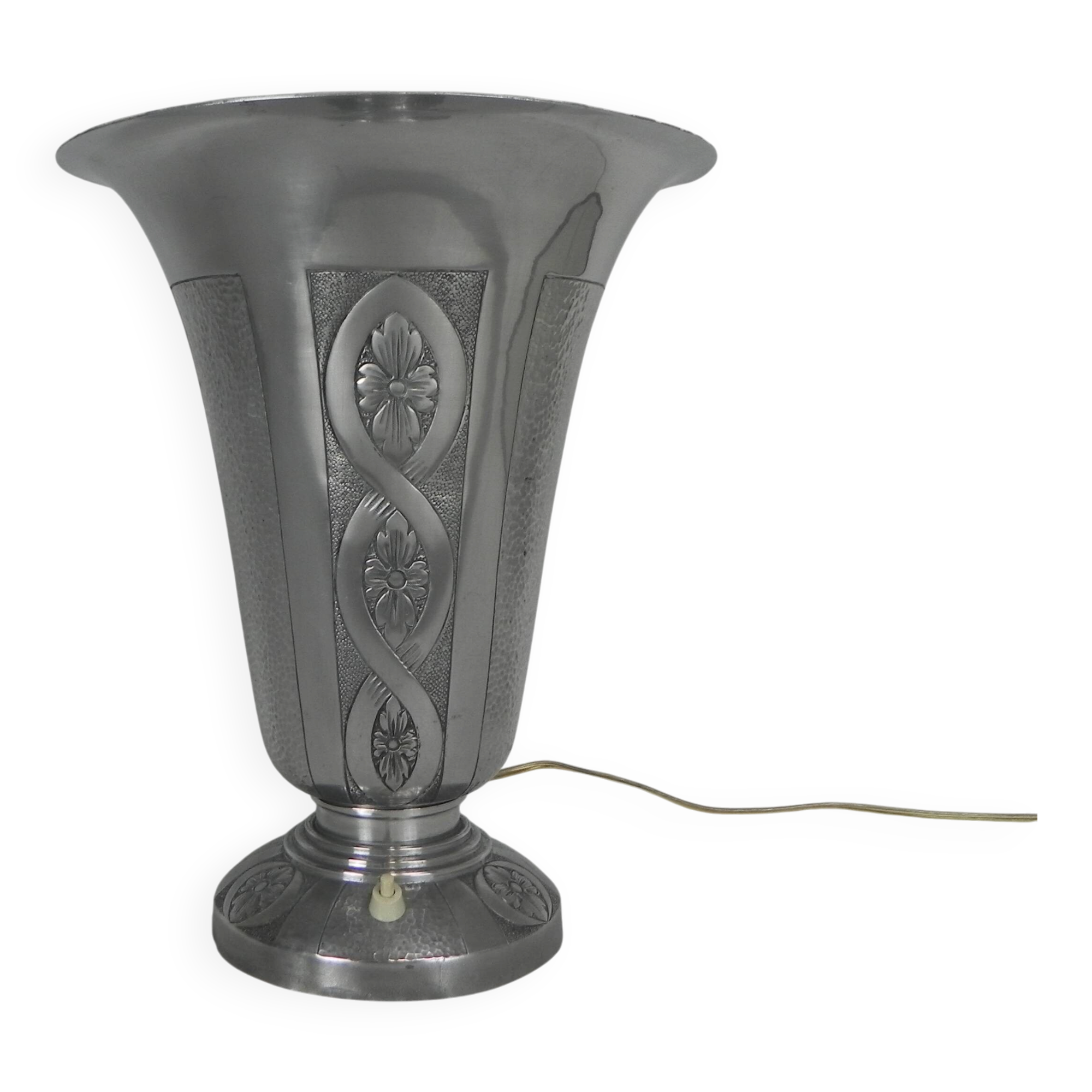 Lampe de table Art déco en aluminium, années 1930