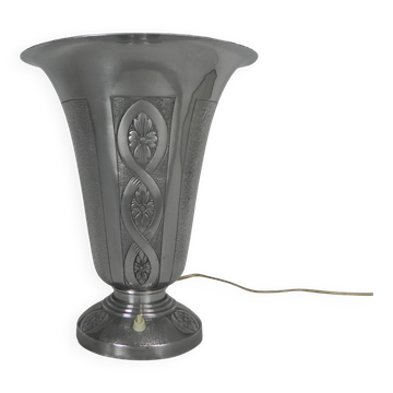 Lampe de table Art déco en aluminium, années 1930