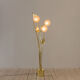 Brass floor lamp in the style of Tommaso Barbi with floral ornaments