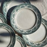 6 flat plates from the Onnaing Faïencerie