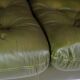 3 pers. sofa in dark green leather with chrome legs from 1970s