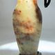pair of small vases in hard stone carved Chinese China
