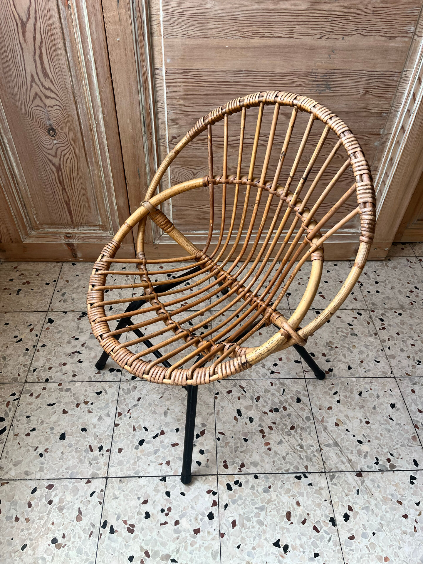 Child's rattan armchair