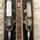Paire de ski vintage en bois