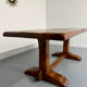 Monastery farmhouse table in thick solid oak, vintage 1960s.
