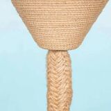 Japandi suspended glass lamp, vintage cubic bohemian glass lamp.