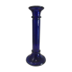 Blue glass candlestick