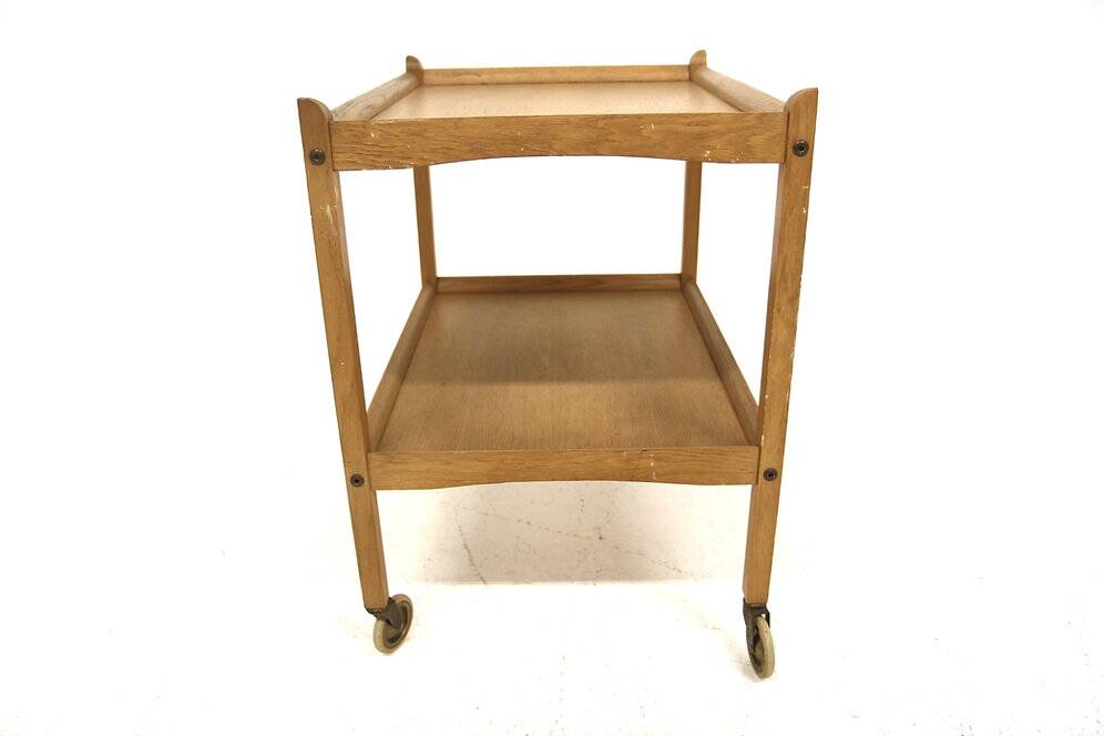 Scandinavian oak serving trolley, Sweden, 1960