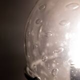 set Basket-Globe wall lamps with raindrop glass bowl by Raak, 1970s