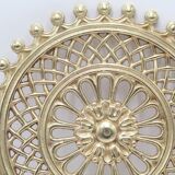 Vintage brass rosette table mat