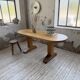 Brutalist pine oval table