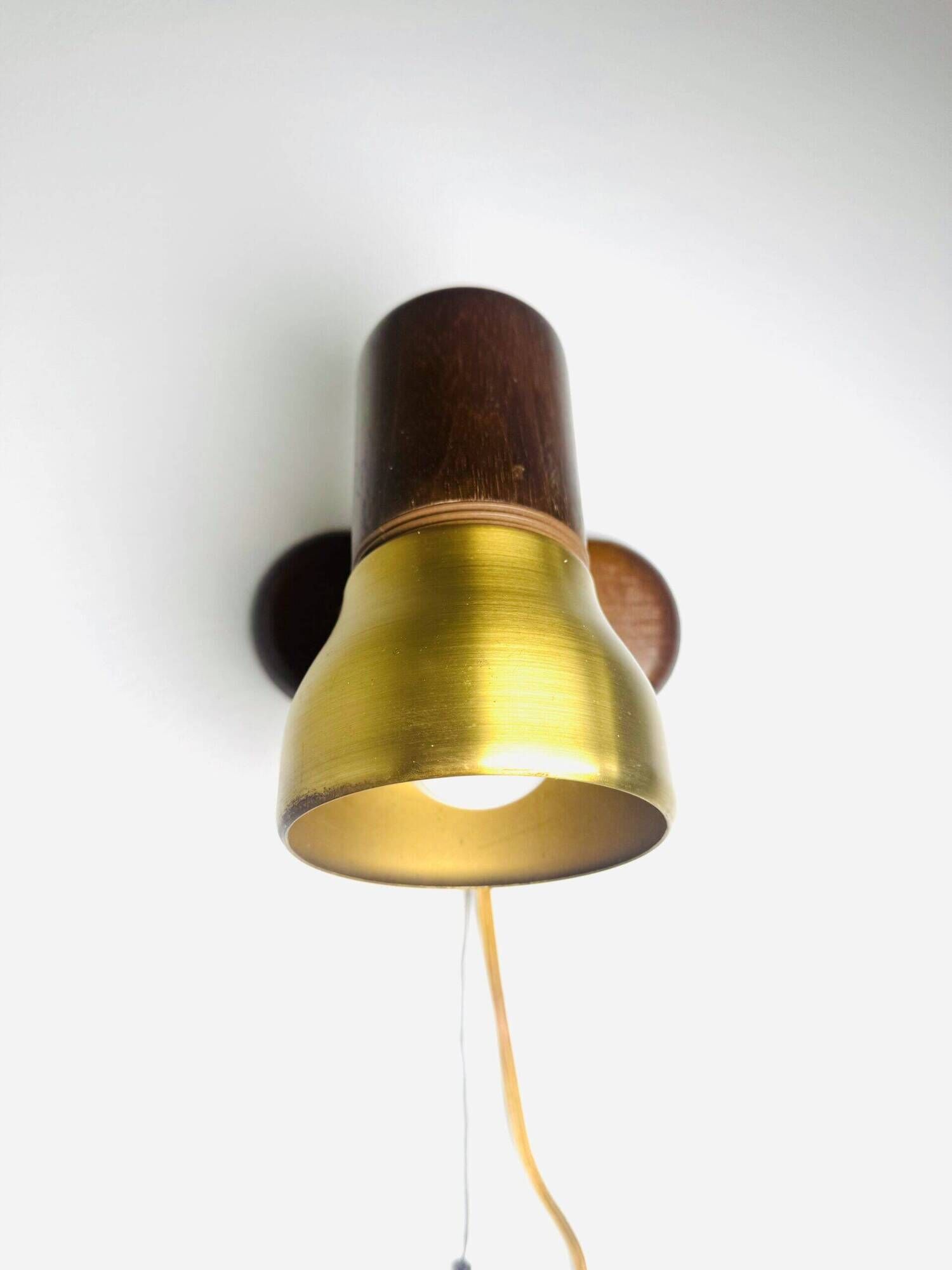 Brass And Amfrosia Wall Lamps By Temde Leuchten, Switzerland 1960S