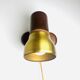 Brass And Amfrosia Wall Lamps By Temde Leuchten, Switzerland 1960S