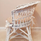 Child armchair in rattan