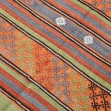 Tapis Kilim Vintage tissé à la main 6x8, 177x242Cm