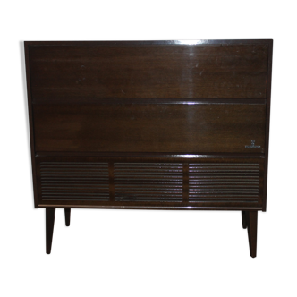 Enfilade meuble hifi grundig des années 70 tourne-disques et radio