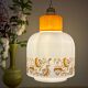 Suspension globe vintage années 70 en opaline