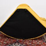 Yellow bouclé corner modular sofa, 1970s, set of 6