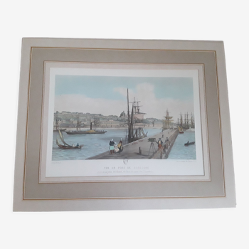 Illustration du port de Boulogne au 19ième siècle