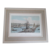 Drawing of port of Boulogne in the 19th century