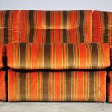 Striped armchairs, 1970s, set of 3