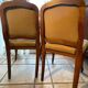 Lot of 2 antique Louis XV style chairs, carved solid wood.