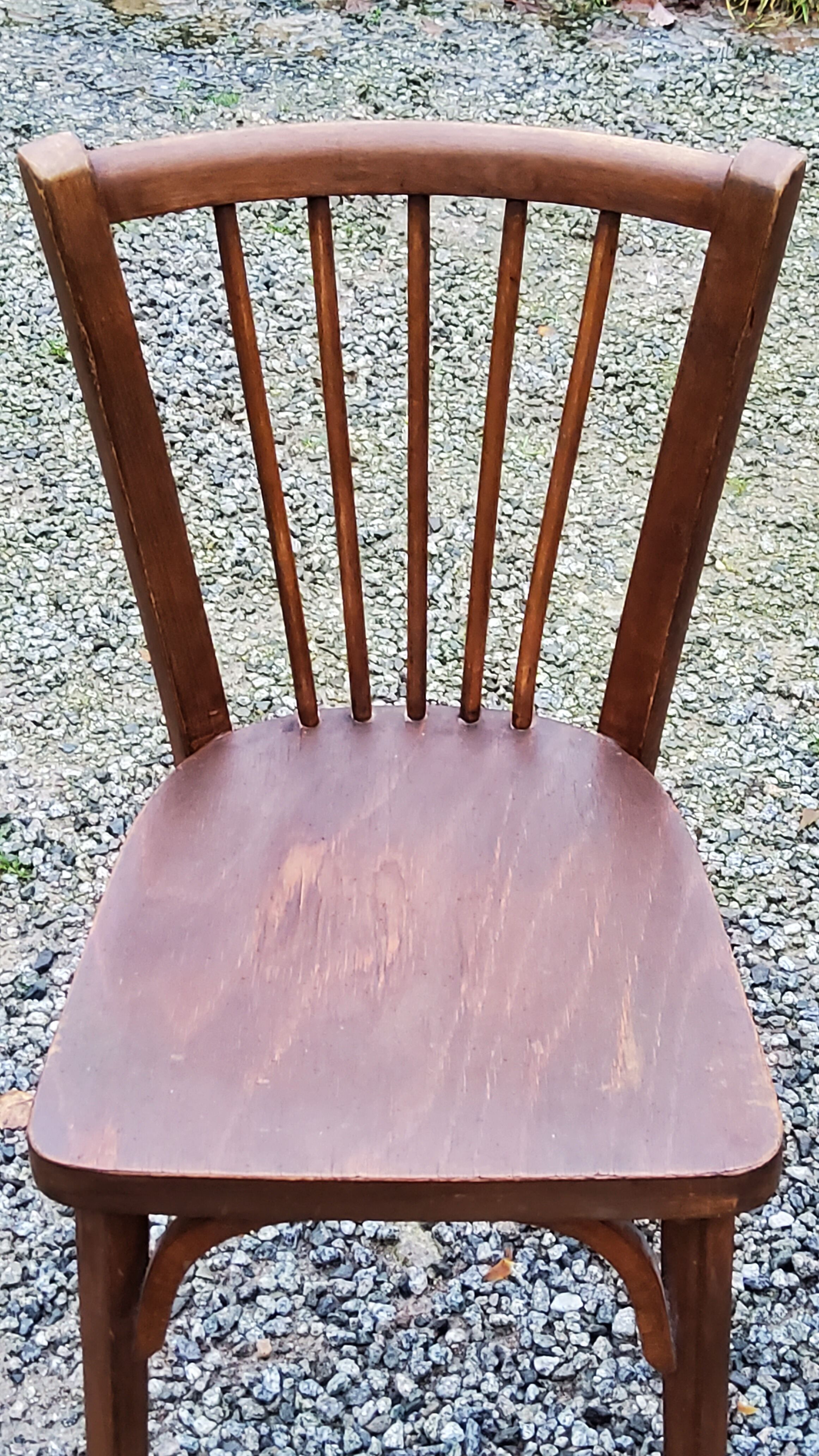 Set of 4 Baumann bistro chairs from the 50s stamped