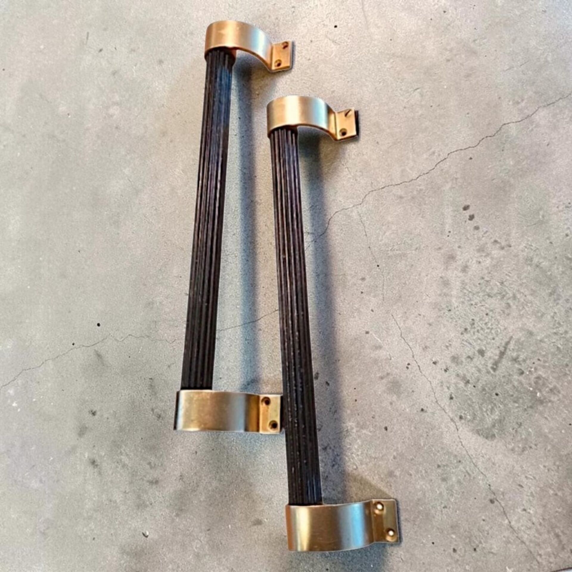 Art Deco handle pair